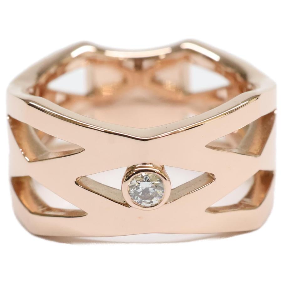 MIKIMOTO 新品同様 ミキモト K18 0.06ct Mシグネチャー リング MIKIMOTO 新品同様 ミキモト K18 0.06ct Mシグネチャー リング