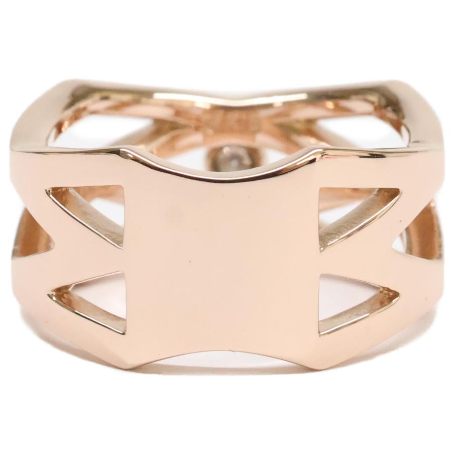 MIKIMOTO 新品同様 ミキモト K18 0.06ct Mシグネチャー リング MIKIMOTO 新品同様 ミキモト K18 0.06ct Mシグネチャー リング