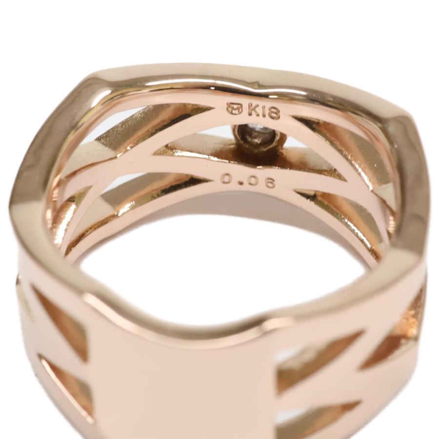 MIKIMOTO 新品同様 ミキモト K18 0.06ct Mシグネチャー リング