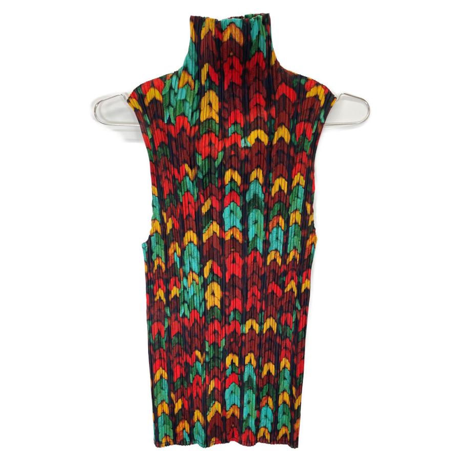 PLEATS PLEASE プリーツプリーズ マルチカラー ケーブル転写  