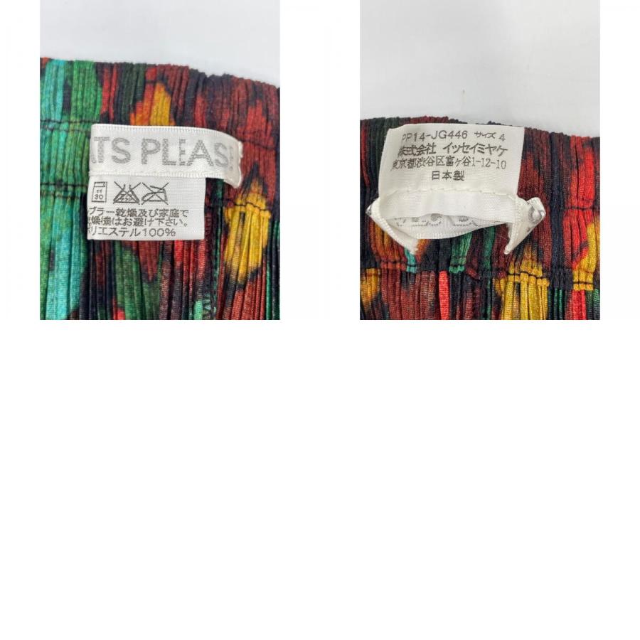 PLEATS PLEASE プリーツプリーズ マルチカラー ケーブル転写  