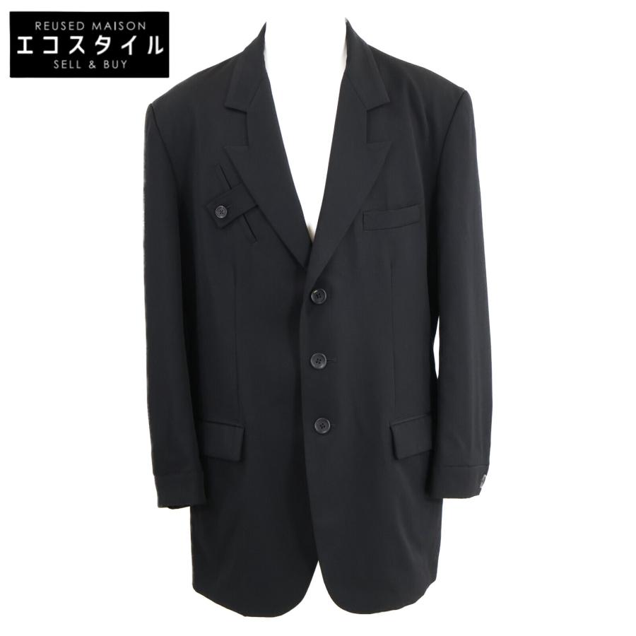 ヨウジヤマモトプールオム 【美品/23年製】HZ-J22-100 ピークドラペル ウールギャバ 3B 変形 2 美品/23年製 Yohji Yamamoto POUR HOMME ヨウジヤマモトプールオム HZ