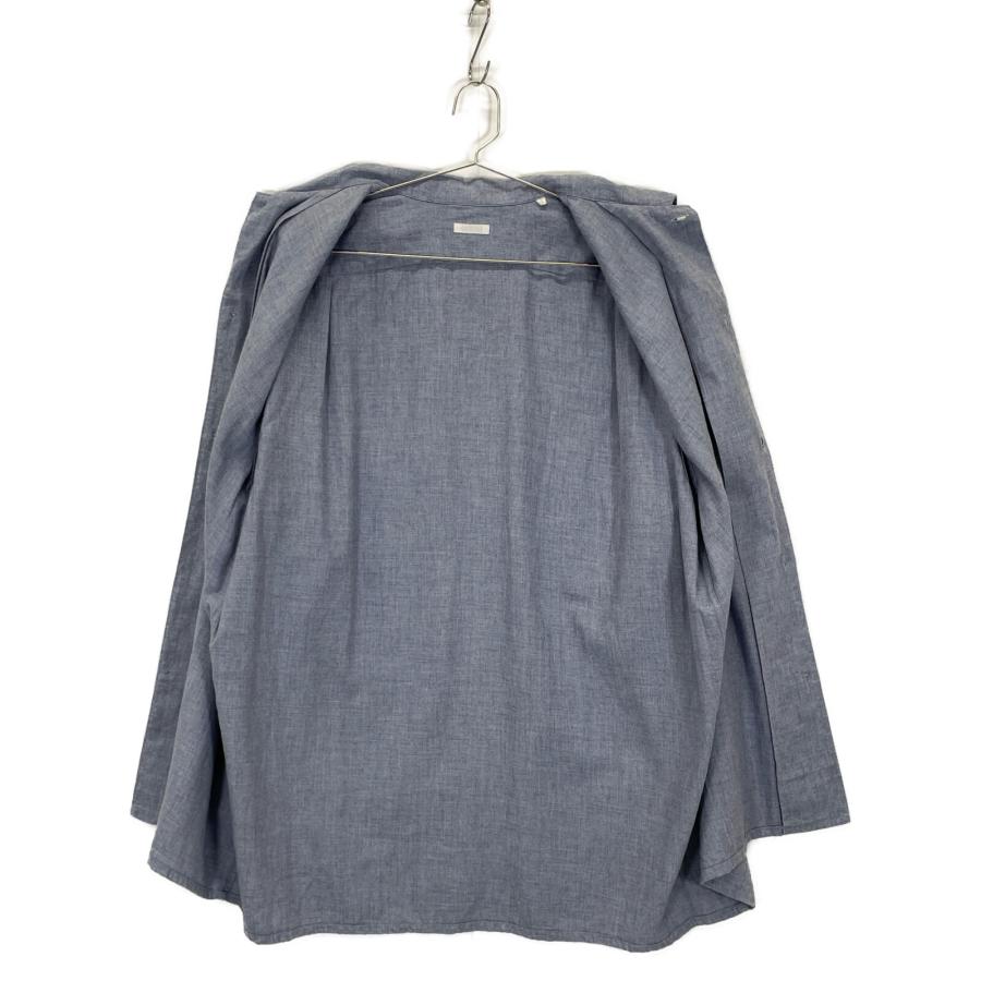 COMOLI コモリ W03-02006 ブルー コットンカシミヤ オープンカラー