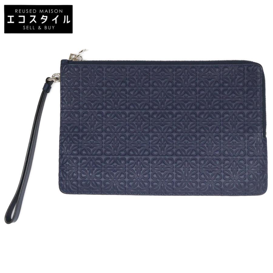 LOEWE（ロエベ） 美品 107.55.M81 DOUBLE FLAT POUCH レザー 