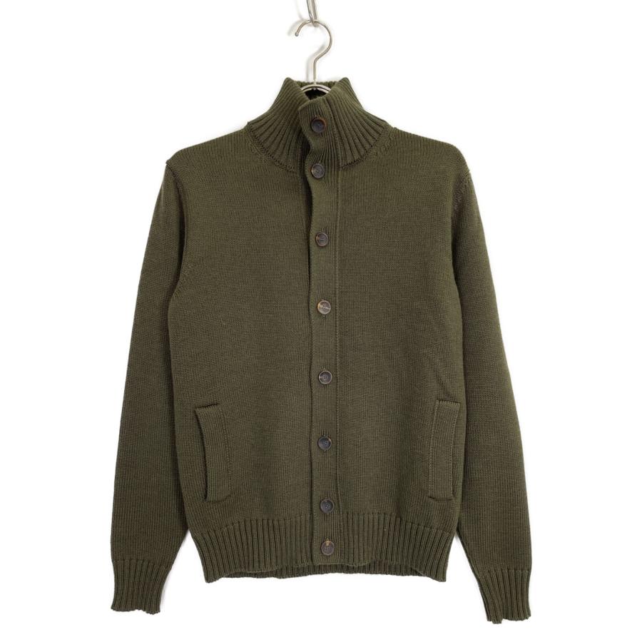 ZANONE ザノーネ 812519 CHIOTO カーキ ウール 5ゲージスタンドカラー  