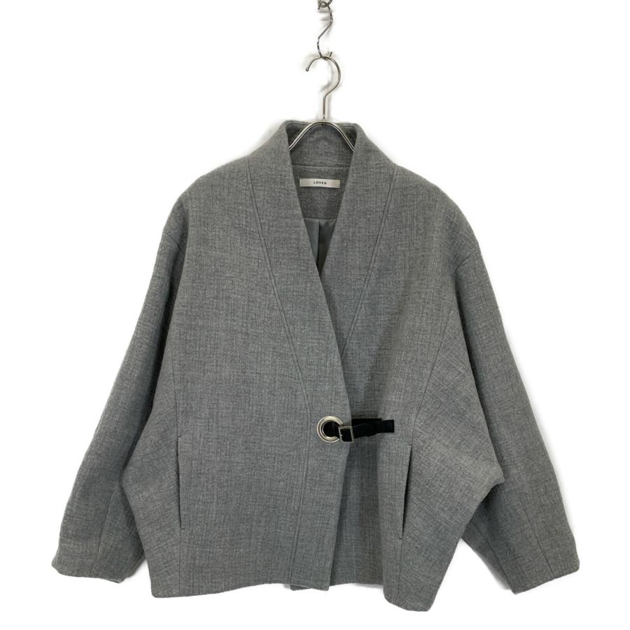 LOHEN ローヘン LH22W-CO059 グレー レザーバックルショートコート F