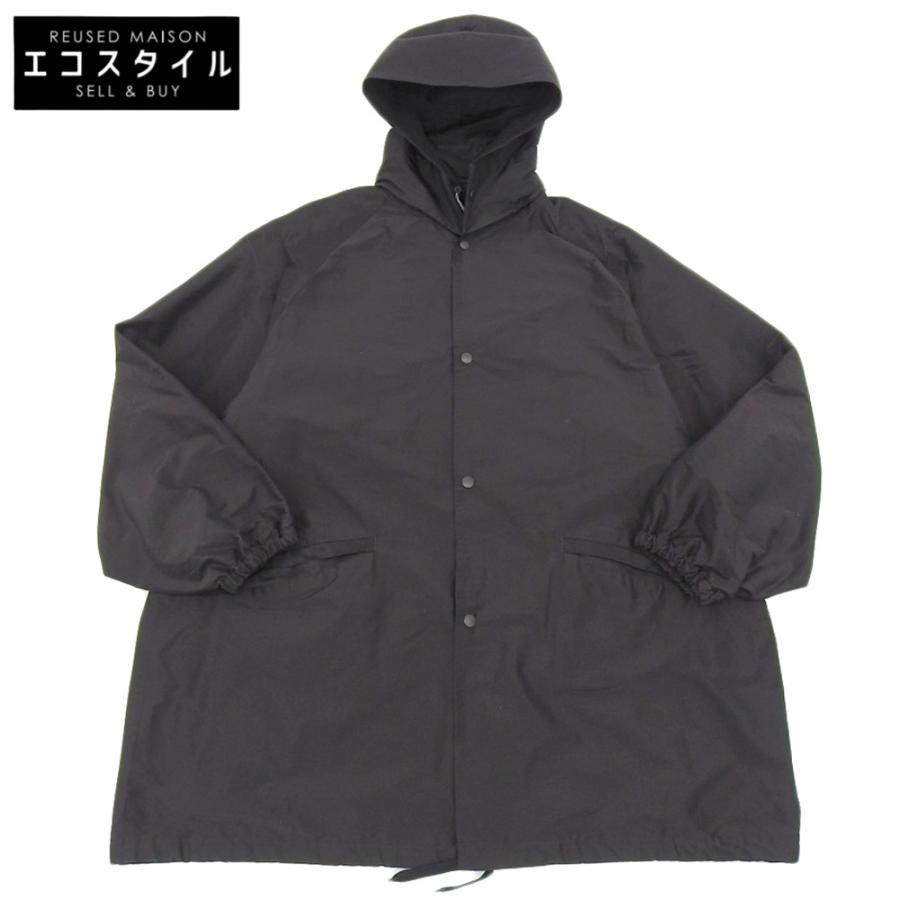 美品 COMOLI コモリ コットン×シルク フーデッド コート メンズ  