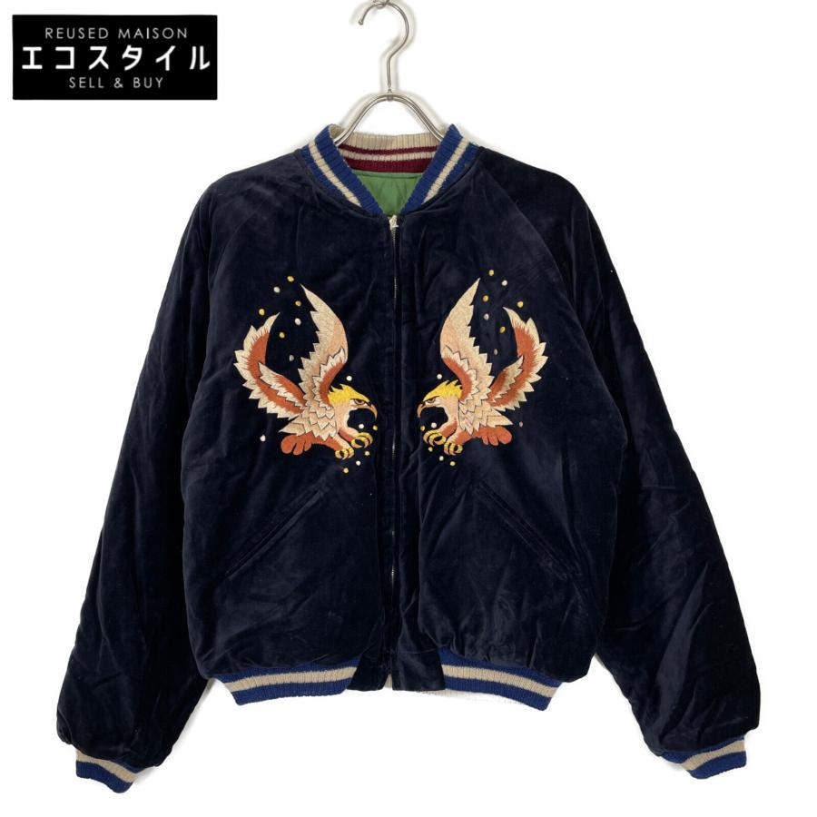 東洋エンタープライズ M　スカジャン M18686 トーヨー　限定品 TOYO ENTERPRISE 東洋エンタープライズ M18686 ネイビー×グリーン 虎