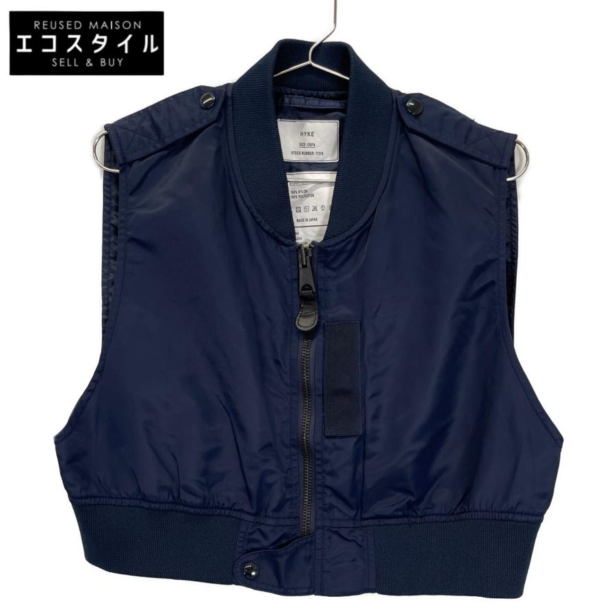 HYKE ハイク 23SS 231-17374 ネイビー TYPE L-2A CROPPED TOP HYKE ハイク 23SS 231-17374 ネイビー TYPE L-2A CROPPED TOP