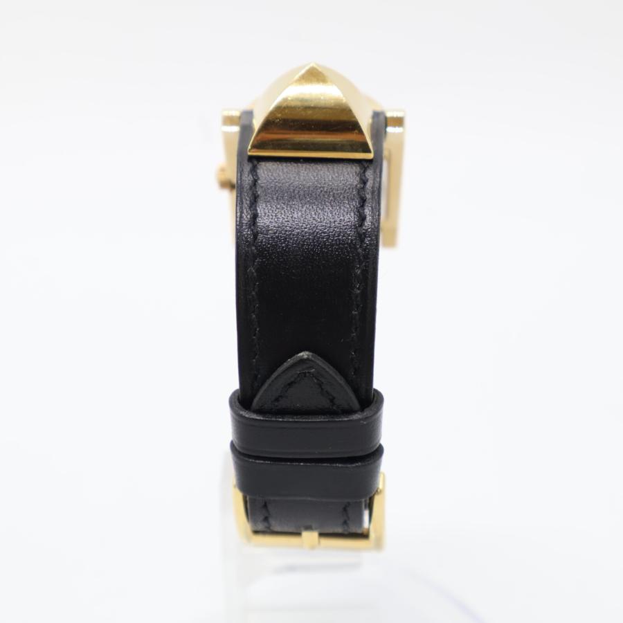 HERMES エルメス 11.01 ○Y刻 メドール レザーベルト クオーツ 腕時計 