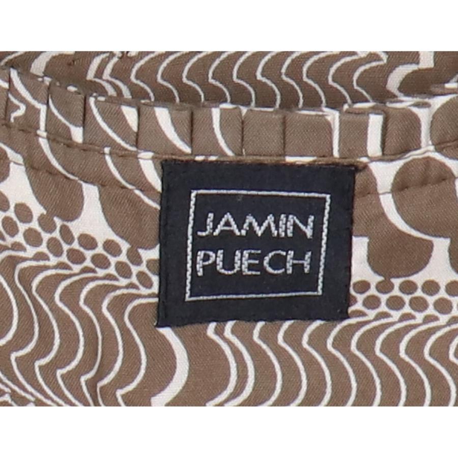 美品/ JAMIN PUECH ジャマンピュエッシュ 総柄 ビーズx刺繍 レザー