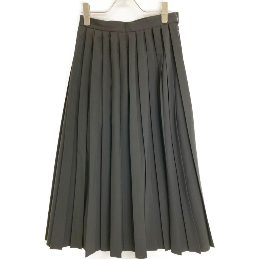 ENFOLD エンフォルド 23AW ブラック ポリエステル BOX-PLEATS SKIRT 36  