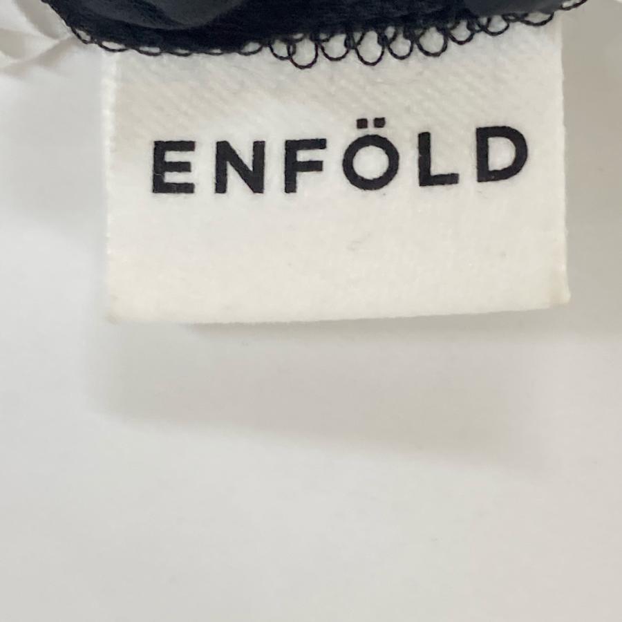 ENFOLD エンフォルド 23AW ブラック ポリエステル BOX-PLEATS SKIRT 36  