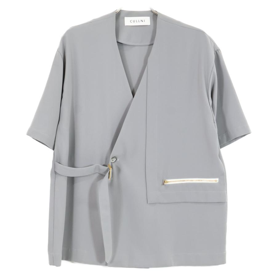 CULLNI ノーカラートレンチジャケット　グリーン　21AW CULLNI ノーカラートレンチジャケット グリーン 21AW cullni ノー