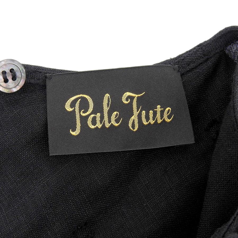 美品 Pale Jute ペールジュート リネン ドット スリーブレス シアー  