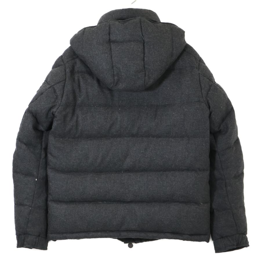 MONCLER フード付きダウンジャケット チャコールグレー