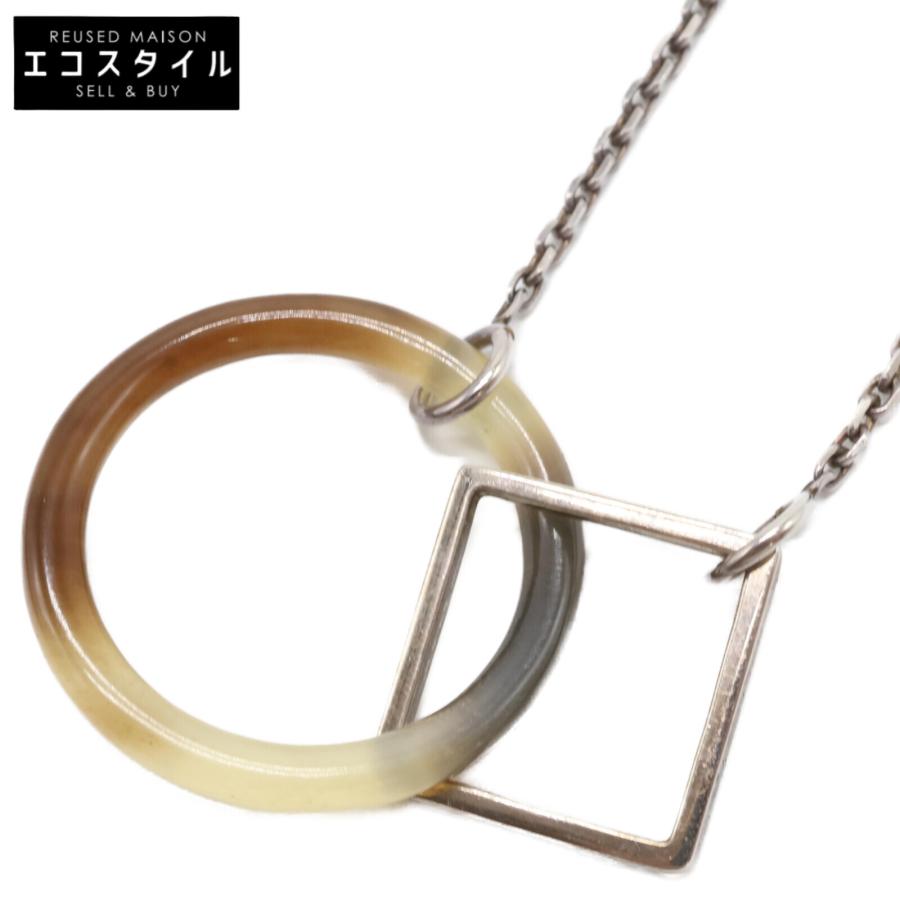 エルメスHERMES バッファローホーン ネックレス トワルソーアッシュ 柄