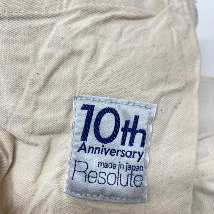 メンズ 希少 青耳 10周年記念 AA710 RESOLUTE WHITE DENIM
