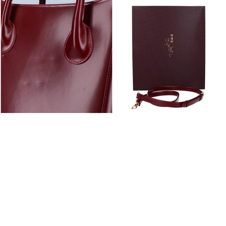 良品】傳濱野 den Hamano クラシック トートバッグ レザー ボルドー