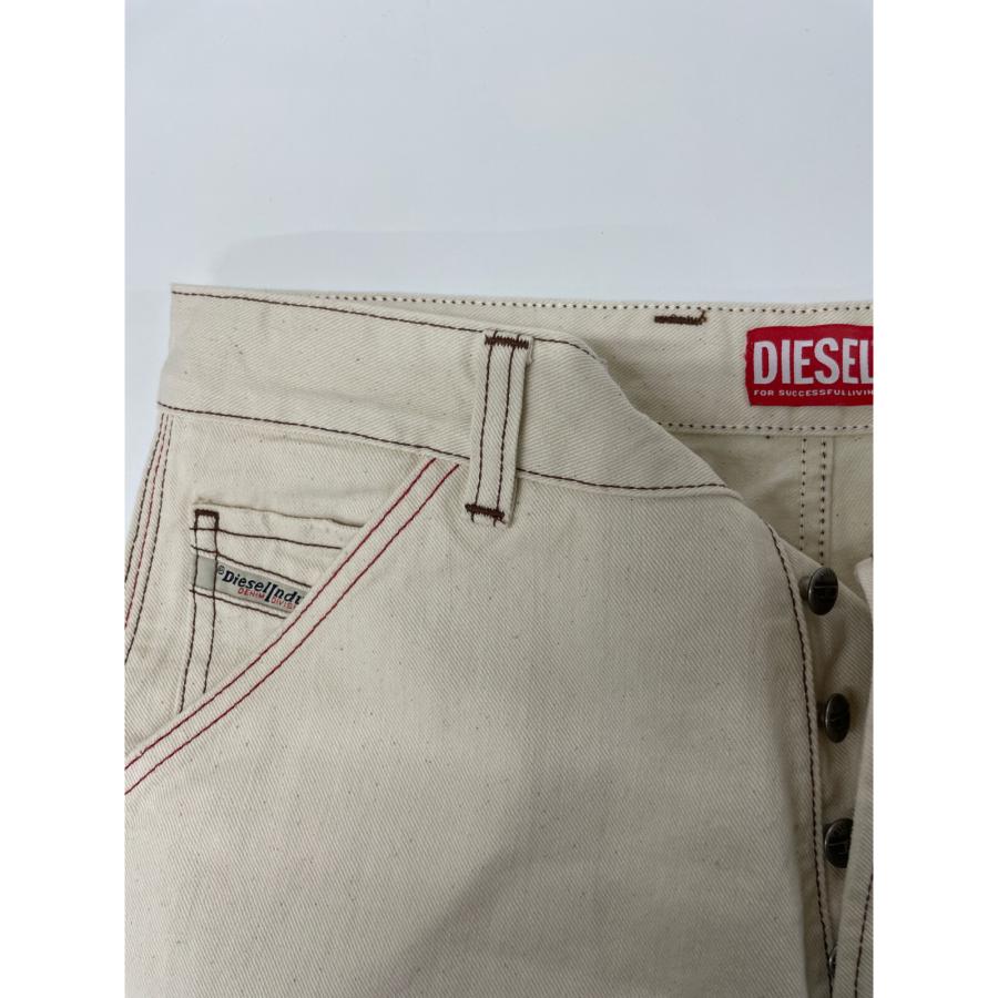 美品】DIESEL 切替ホワイトデニムパンツ 28 細身 センターフライ 