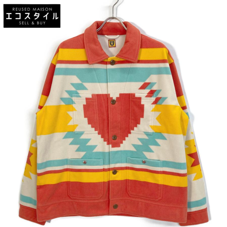 美品/ HUMAN MADE ヒューマンメイド BLANKET FLEECE JACKET 