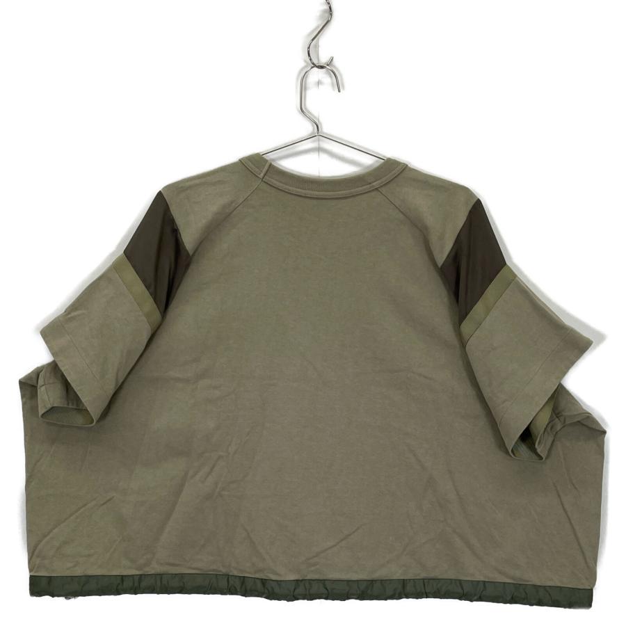 sacai（サカイ） 23-06567 カーキ Solid Satin Cotton Jersey Tシャツ
