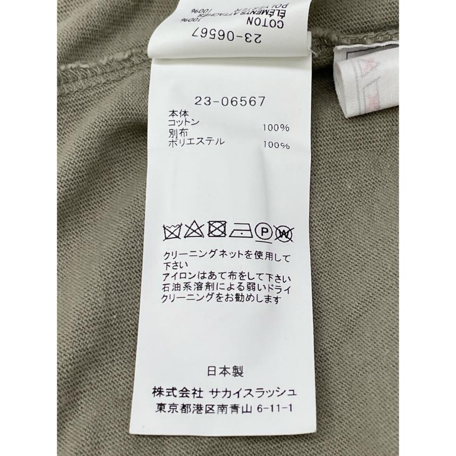 sacai（サカイ） 23-06567 カーキ Solid Satin Cotton Jersey Tシャツ
