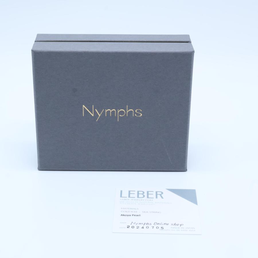 美品 Nymphs ニンフス LEBER GOLD K18 アコヤパール ネックレス