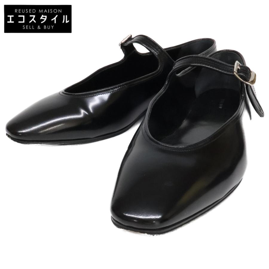 美品/ THE ROW ザ ロウ Olga Mary Jane レザー フラット シューズ 38