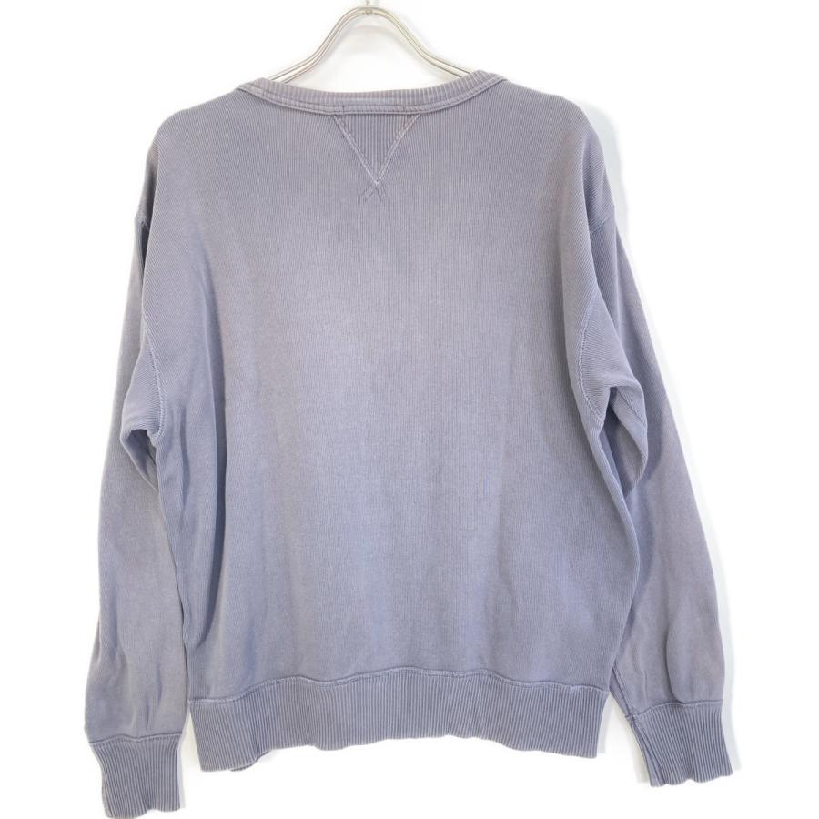 RRL ダブルアールエル グレー リブ編みコットン ウォッシュ加工 UNION