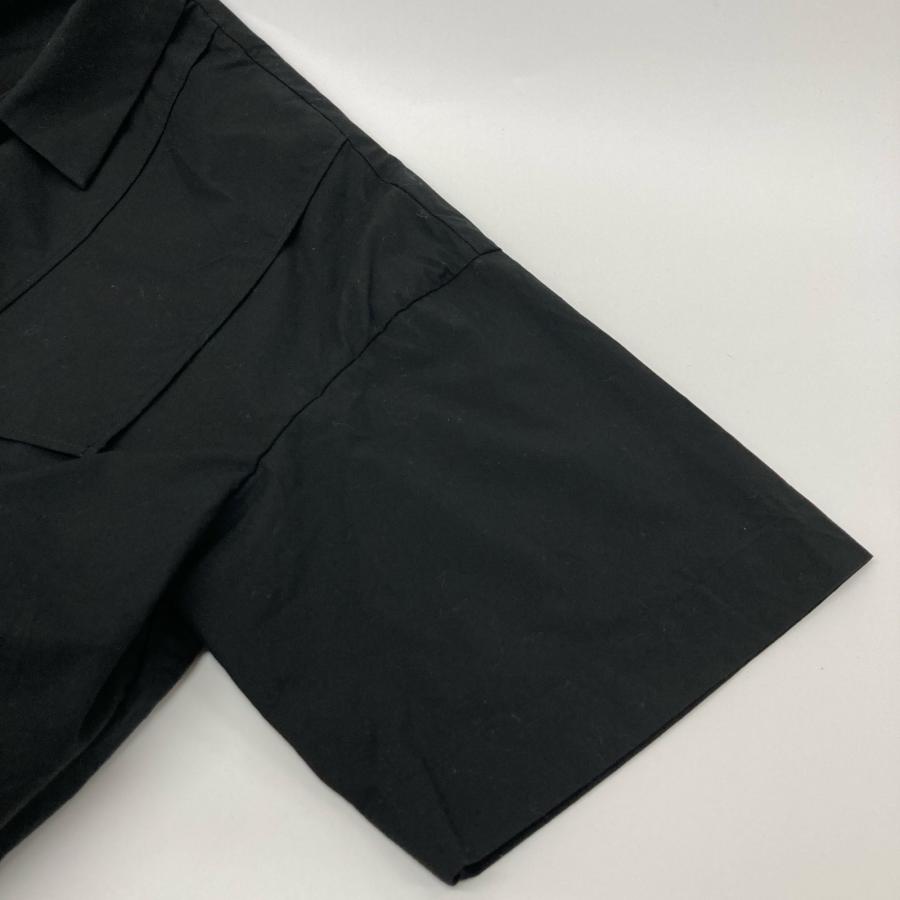 エンフォルド 24AW ﾌﾞﾗｯｸ ｺｯﾄﾝ ﾀｲﾌﾟﾗｲﾀｰ SQUARE SHIRT 38 ENFOLD（エンフォルド） 24AW ブラック コットン タイプライター