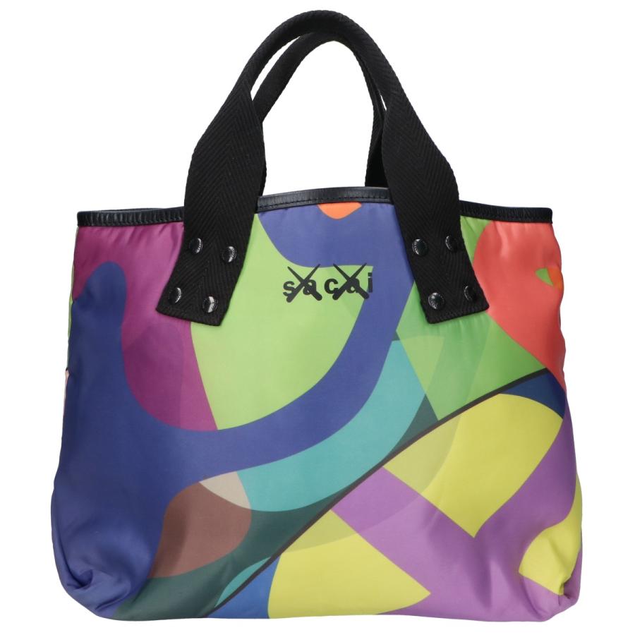 sacai（サカイ） xKAWS 21-02553 ナイロン トートバッグ マルチカラー