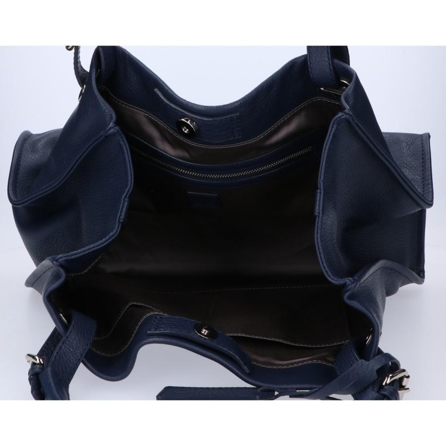 良品 土屋鞄 クラルテ アークキャリートート バッグ シボ革 ネイビー  