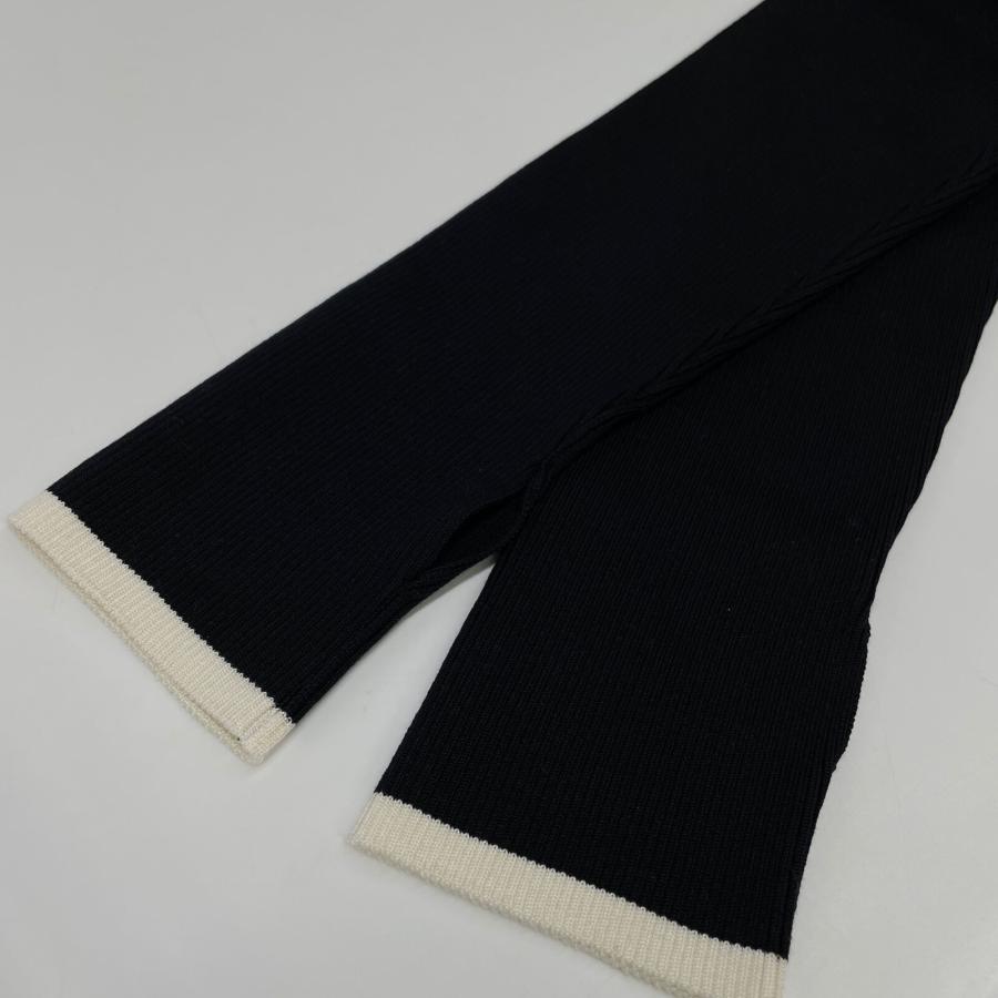 フォクシー 44644 Evelyn Top ブラック コットン×ナイロン ボートネックニットソー 38 FOXEY（フォクシー） 44644 Evelyn Top ブラック コットン×ナイロン