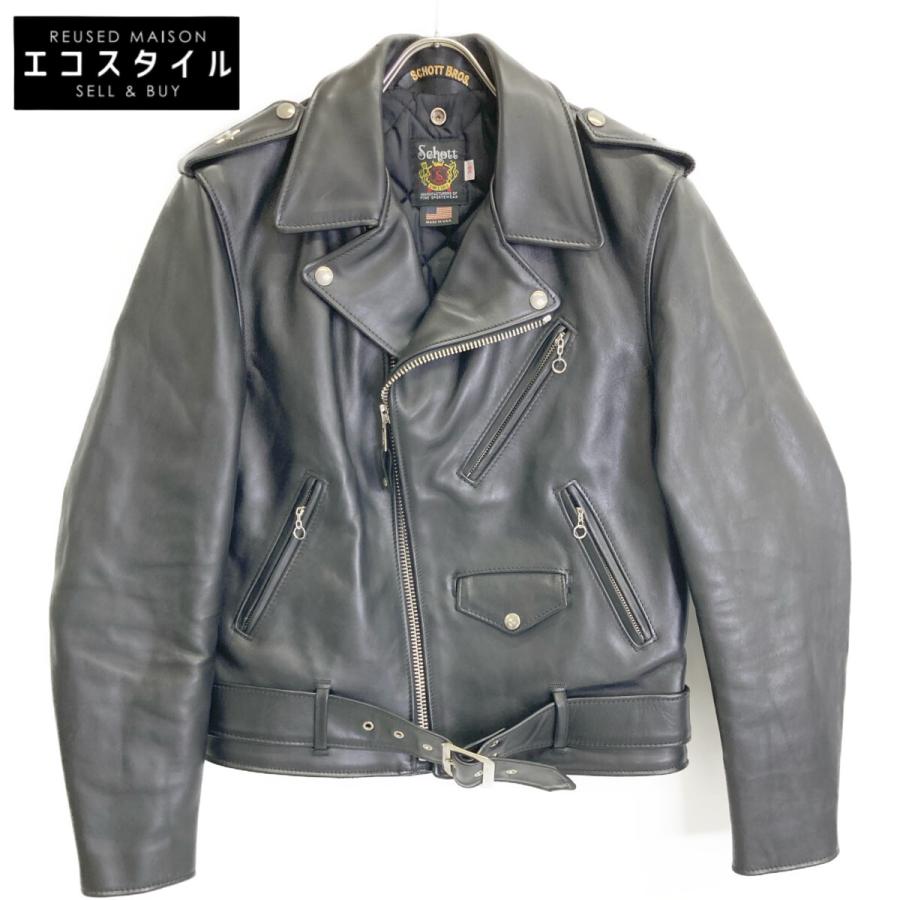 SCHOTT ショット 613US ブラック ONESTAR RIDERS/ワンスター ダブル 