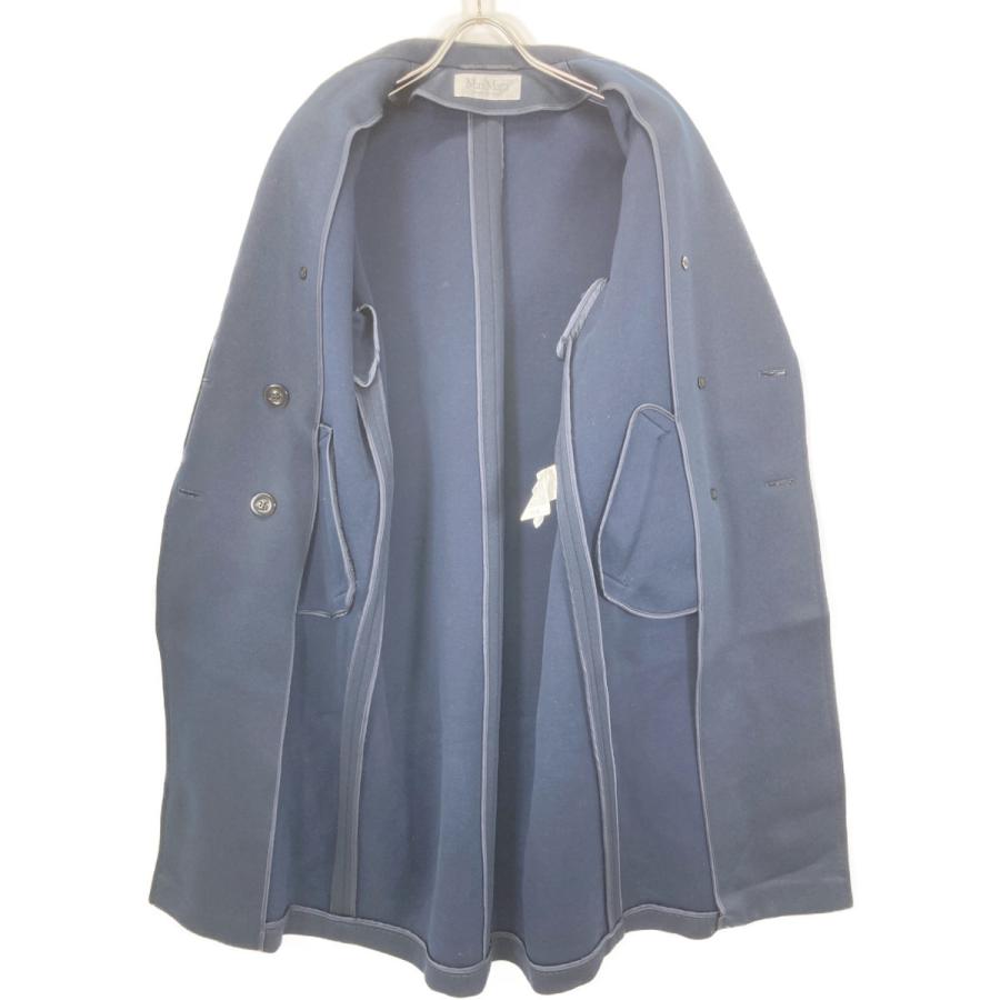 マックスマーラ　ホワイトラベル ネイビー ダブルブレストコート 美品/国内正規 Max Mara マックスマーラ 23190103316 MADAME2 ライト