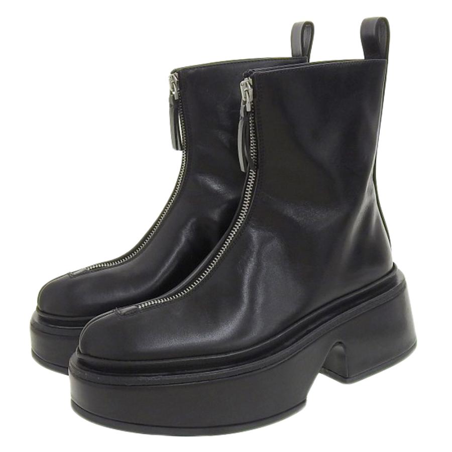 確実正規品！ ジルサンダー SHOE ローファー ブーツ JIL SANDER（ジルサンダー） 美品 カーフレザー フロントジップ