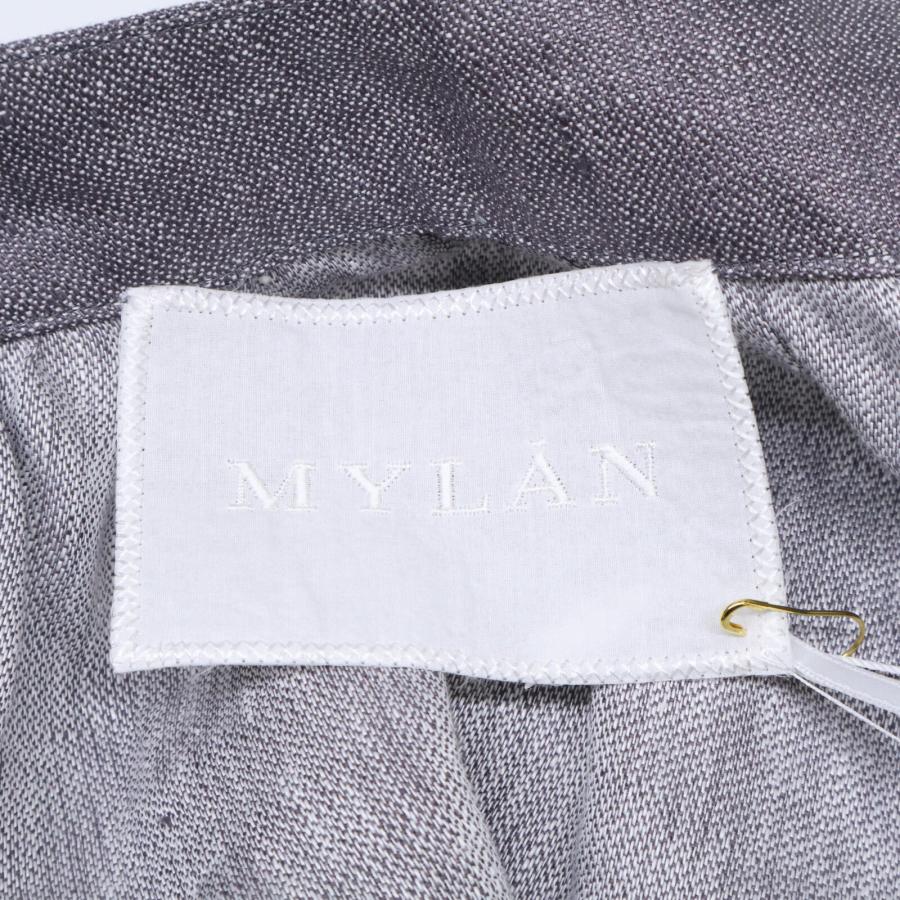 新品同様 MYLAN マイラン グレー リネン100 ワンショルダーリボン