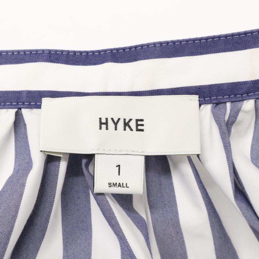 HYKE ハイク 23SS 231-15190 ホワイト×ブルー コットン バルーン 