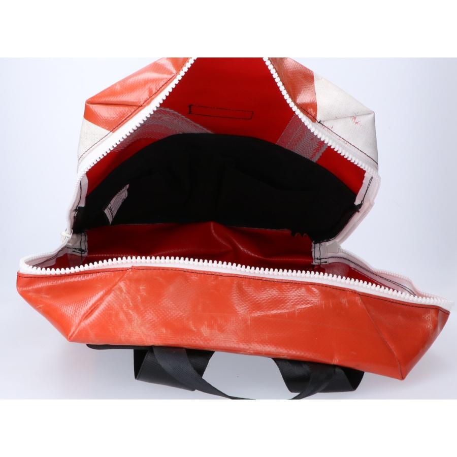 FREITAG リュックトート　オレンジ×ホワイト FREITAG（フライターグ） 美品/ F49 フリンジ バックパック/ リュック
