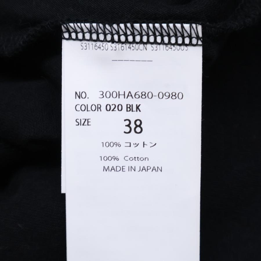 ENFOLD（エンフォルド） 24年製 ブラック WASHABLE HEXAGON T-SHIRT