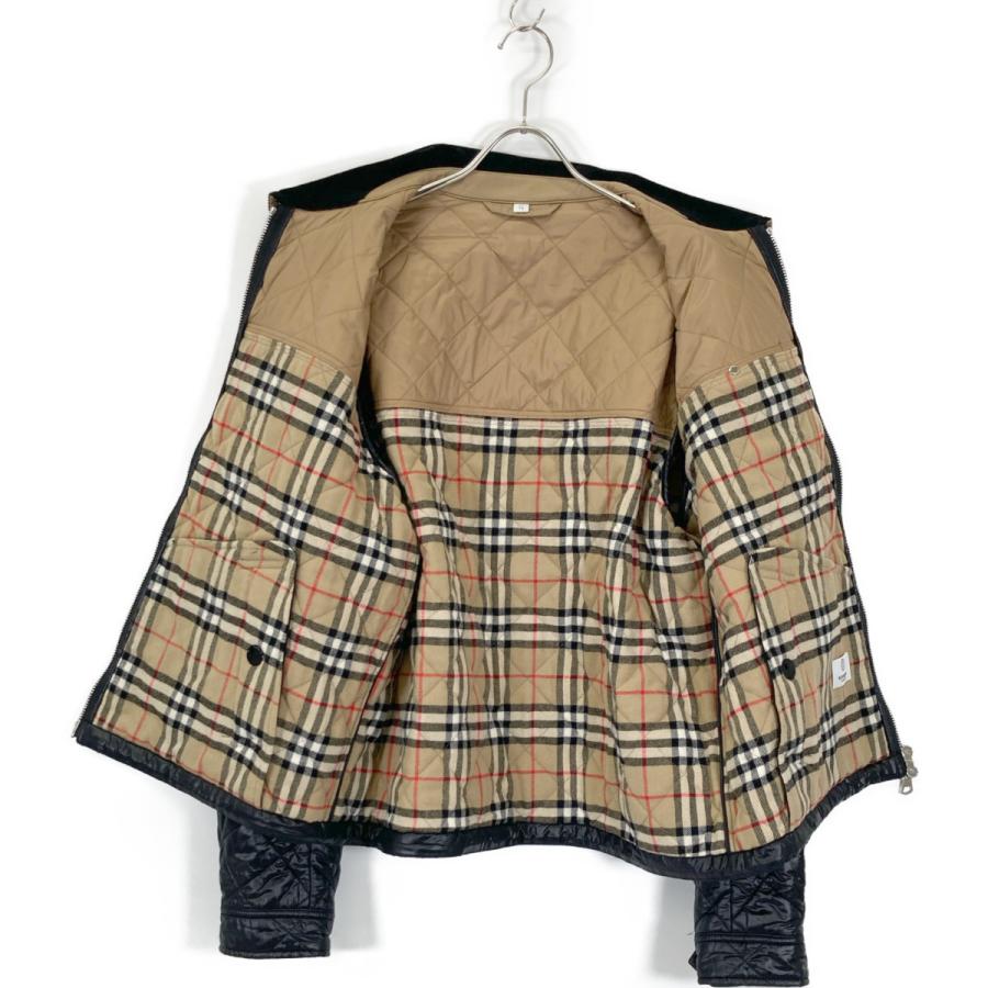 バーバリー 8036819 ブラック×ベージュ ウール×ナイロン キルティングジャケット XL BURBERRY（バーバリー） 8036819 ブラック×ベージュ ウール×ナイロン