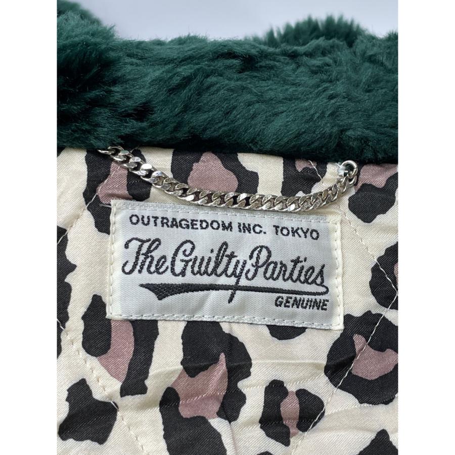 WACKO MARIA 21AW グリーン×レオパード FUR COACH JACKET/キルト  