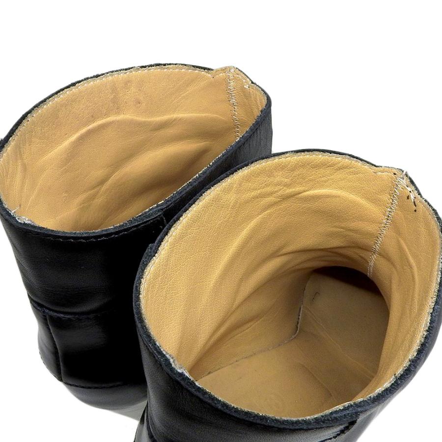 MM6 エムエムシックス レザー ウェッジソール ショート ブーツ  