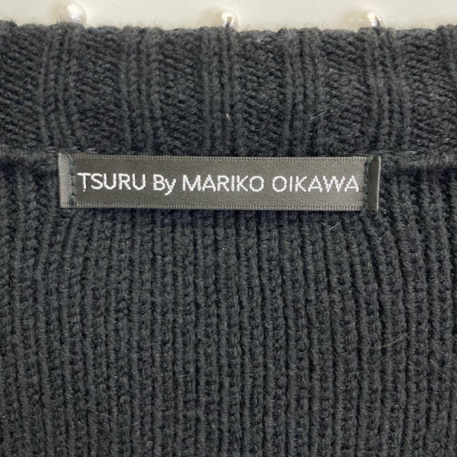 ツルバイマリコオイカワ 22AW KN-2227790 ﾌﾞﾗｯｸ Ludmila ｶｰﾃﾞｨｶﾞﾝ F TSURU by Mariko Oikawa - ツルバイマリコオイカワ 22AW KN-2227790