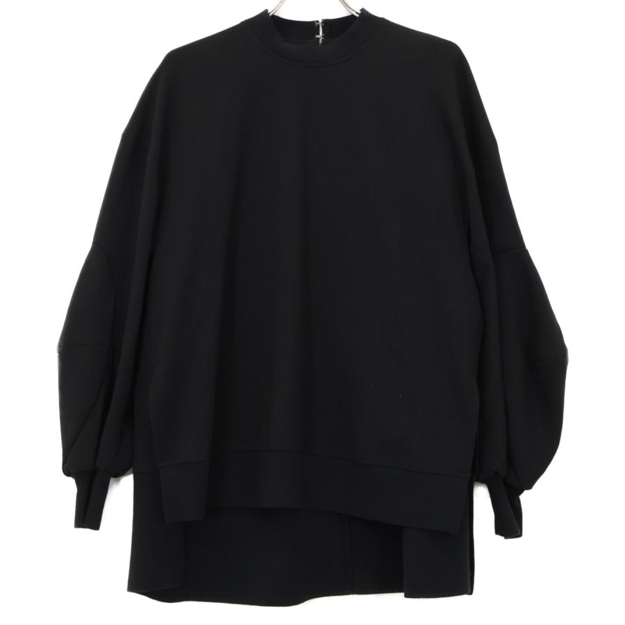 ENFOLD エンフォルド 24SS ブラック レーヨン混 SOLID-SLEEVE PULLOVER  
