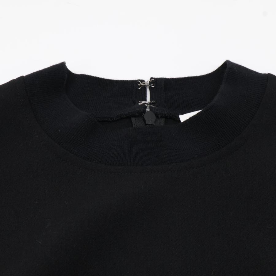 エンフォルド 24SS ﾌﾞﾗｯｸ ﾚｰﾖﾝ混 SOLID-SLEEVE PULLOVER 38 ENFOLD（エンフォルド） 24SS ブラック レーヨン混 SOLID-SLEEVE