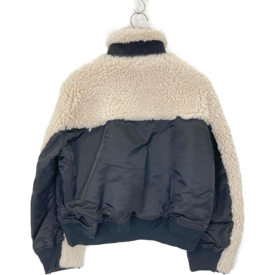 sacai（サカイ） 23AW 23-07012 ブラック×エクリュ Faux Shearling x