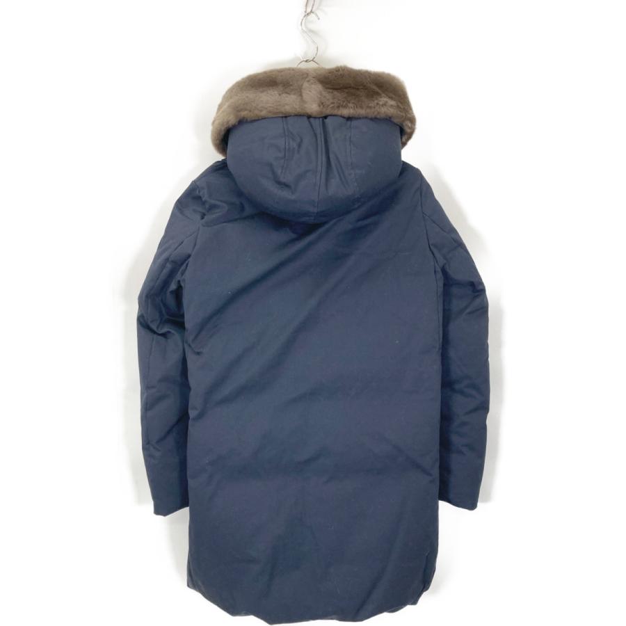 WOOLRICH ウールリッチ WWOU0351 ネイビー ラビットファーコクーン 