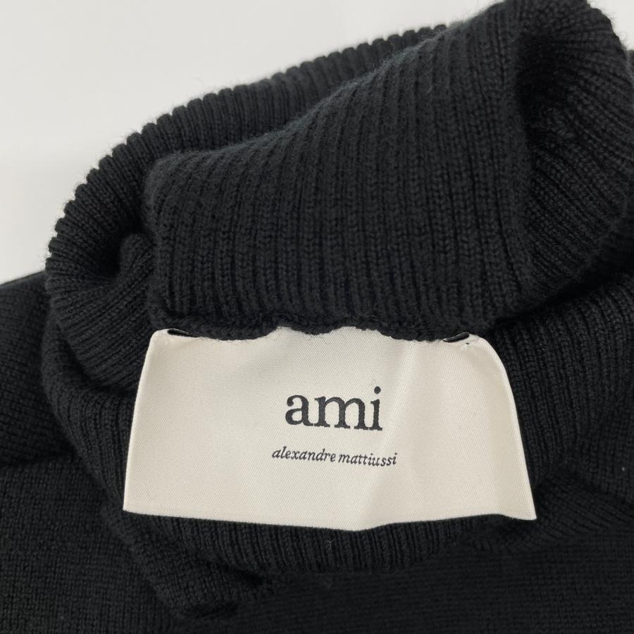 AMI PARIS アミパリス HKS411.KN0025 ブラック タートルネックニット